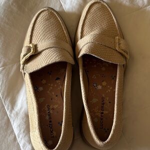 Lucky Brand Textured Tan Loafers